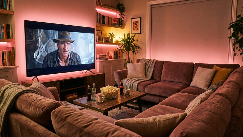 户外露出居家观影视频